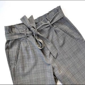 Plaid tie-waist zara  pants